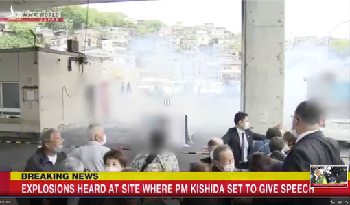 Thủ tướng Nhật Bản Fumio Kishida bị tấn công bằng vật thể lạ