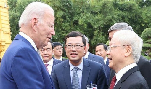 Tổng Bí thư Nguyễn Phú Trọng chủ trì lễ đón Tổng thống Joe Biden