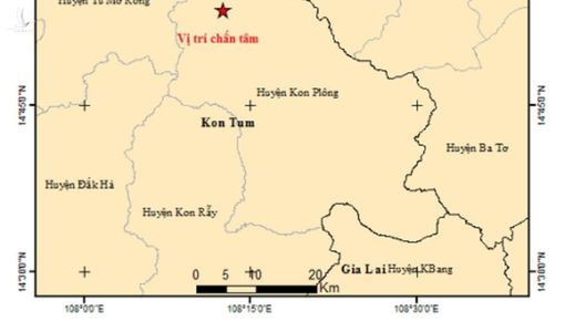 Kon Tum: Chỉ trong 60 phút hứng chịu liên tiếp 6 trận động đất