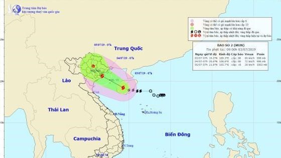 Bão số 2 gây mưa lớn, hướng vào Quảng Ninh, Hải Phòng