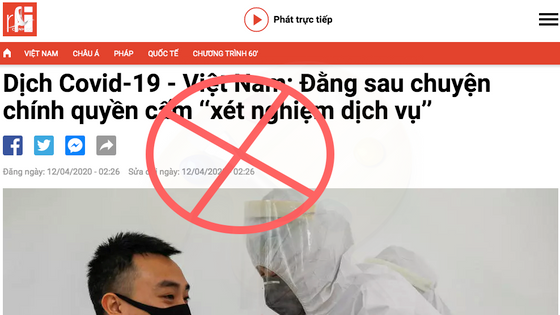 RFI Tiếng Việt – Trang website cố tình bẻ cong sự thật về tình hình dịch Covid-19 tại Việt Nam
