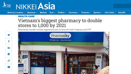 Nikkei: Hãng thuốc lớn nhất Việt Nam tăng gấp đôi lên 1.000 cửa hàng vào năm 2021