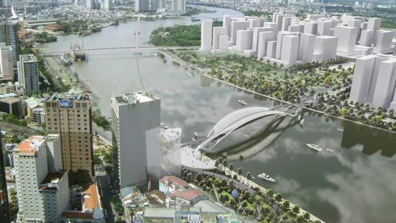 Ấn tượng với “chiếc lá dừa khổng lồ” trên sông Sài Gòn