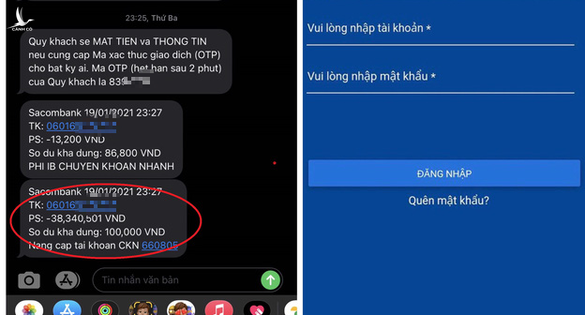 CẢNH BÁO: Làm theo tin nhắn của ngân hàng, bốc hơi hàng chục triệu