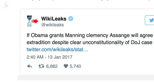 WikiLeaks đã công bố bí mật động trời gì của Mỹ vào 18/2/2010?