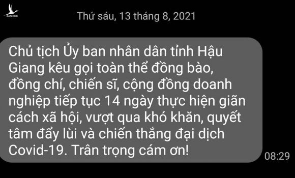 Vinaphone gửi tin nhắn sai sự thật về giãn cách đến nhiều thuê bao