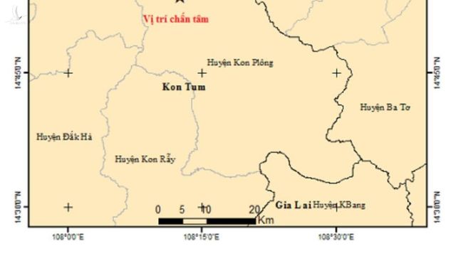 Kon Tum: Chỉ trong 60 phút hứng chịu liên tiếp 6 trận động đất